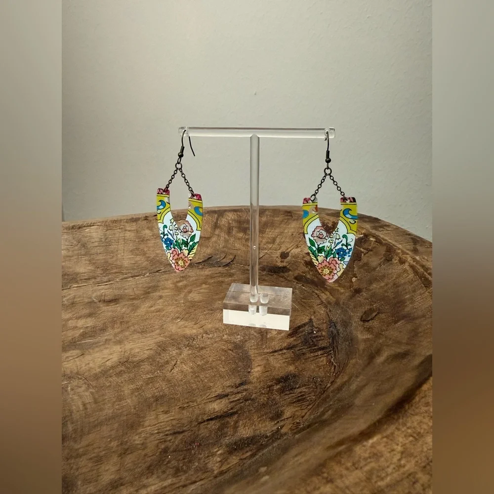 Plunder Lottie Metal Antique Gold Drop Earrings
